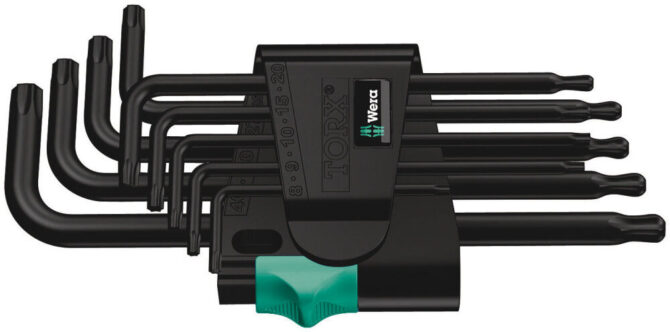 Wera Metric BlackLaser 967/9 TX 1 L-Key Set 9pc Unique Style WERA TOOLS