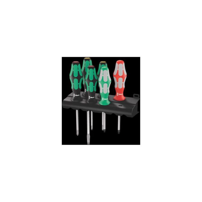 Wera 334/368/6 Kraftform Plus 300 Screwdriver Set & Rack 6pc 30%-70% Off WERA TOOLS
