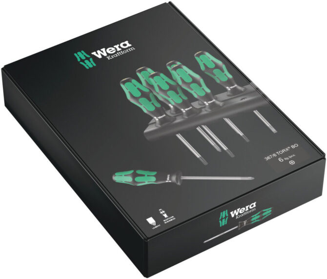 Wera 367/6 TORX BO Kraftform Screwdriver Set and Rack 6pc Cheaper WERA TOOLS