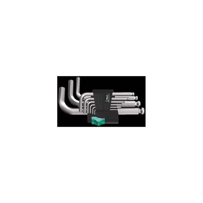 Wera Metric Chrome Plated 950/9 Hex-Plus 3 L-Key Set 9pc Best Price WERA TOOLS
