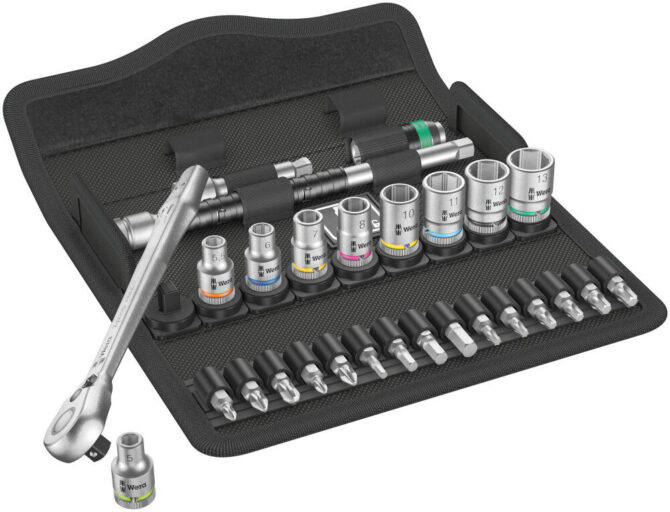Wera 28pc 1/4″ Drive 8100 SA 8 Zyklop Metal Ratchet Set Best Price WERA TOOLS