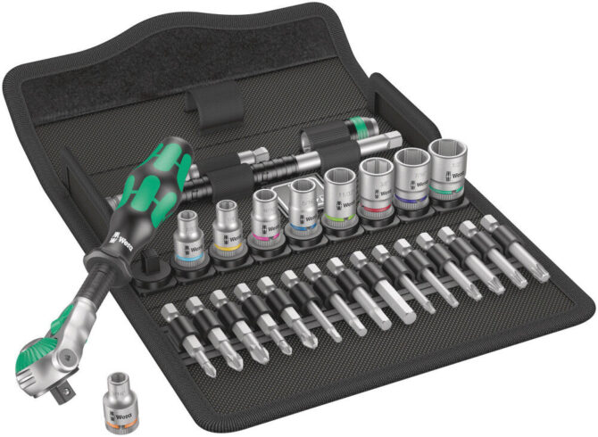 Wera 28pc 1/4″ Drive 8100 SA 9 Zyklop Speed Ratchet Set New Models WERA TOOLS