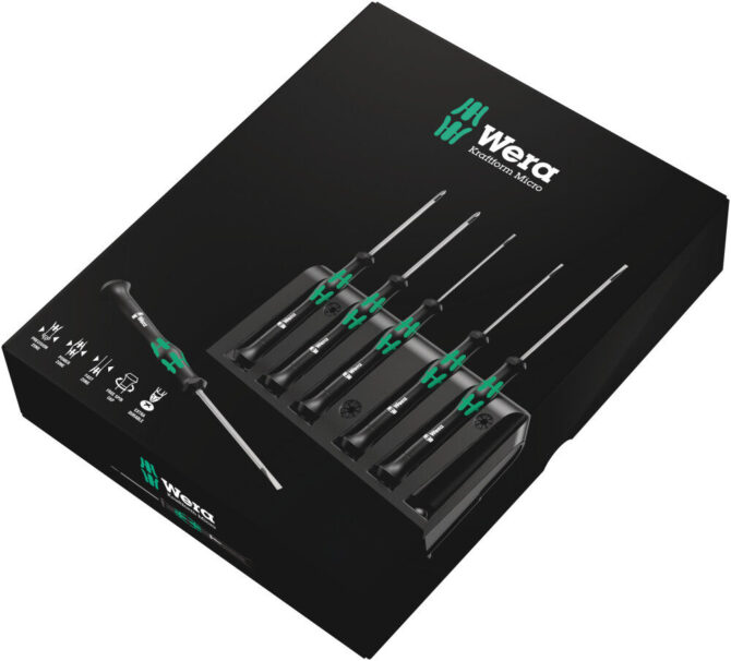 Wera 6pc 2035/6 A Micro Screwdriver Set with Rack New WERA TOOLS
