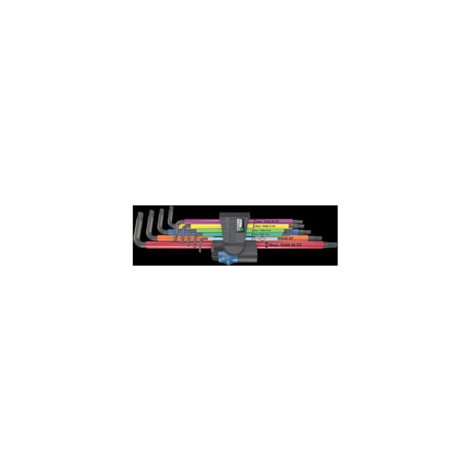 Wera Metric BlackLaser 967/9 TX XL Multicolor HF 1 L-Key Set Glamor Model WERA TOOLS
