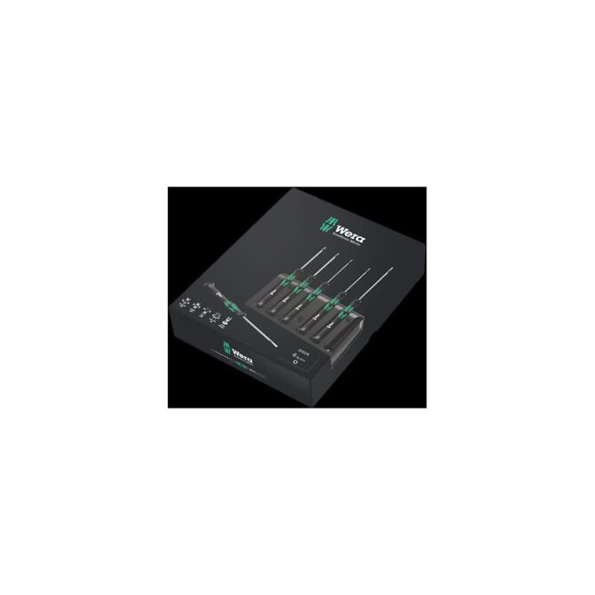 Wera 6pc 2052/6 Hexagon Micro Screwdriver Set with Rack Cheaper WERA TOOLS