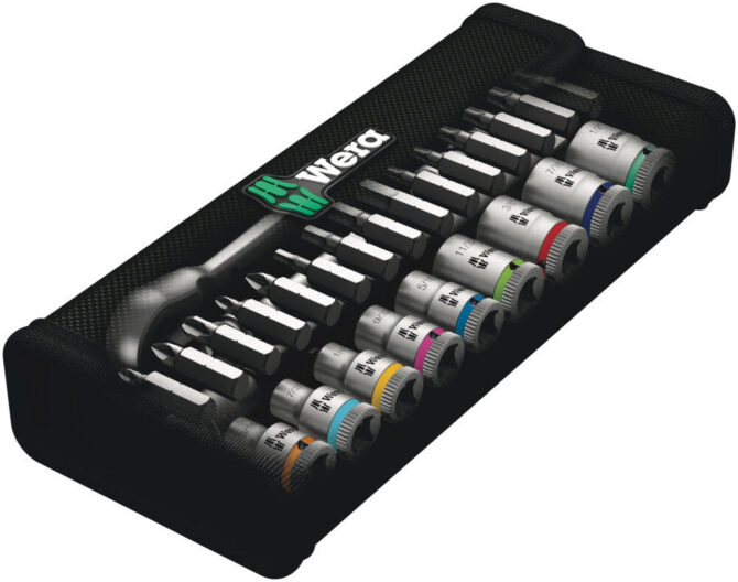Wera 28pc 1/4″ Drive 8100 SA 11 Zyklop Metal Ratchet Set Clearance WERA TOOLS