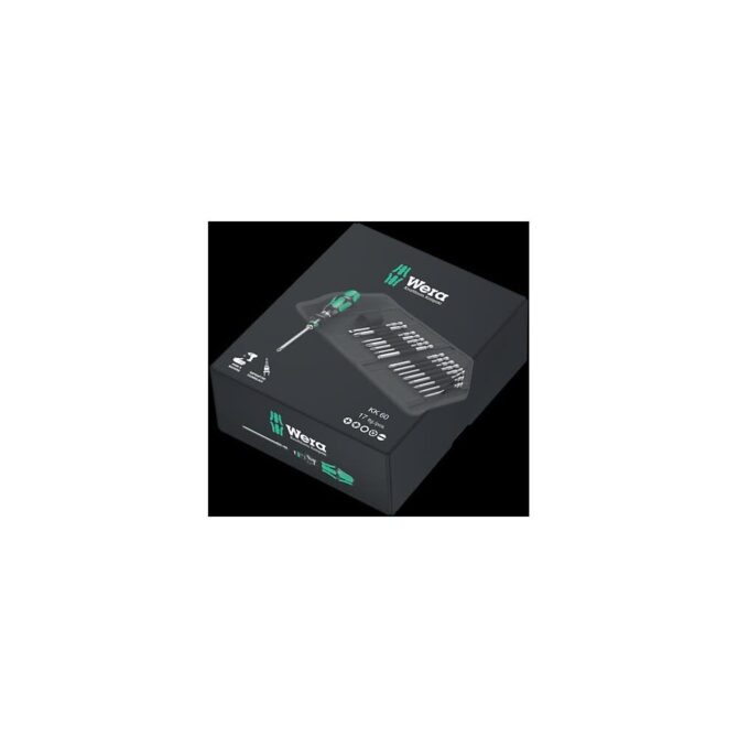 Wera Kraftform Kompakt 60 Screwdriver with Bits 17pc Offering Discounts WERA TOOLS