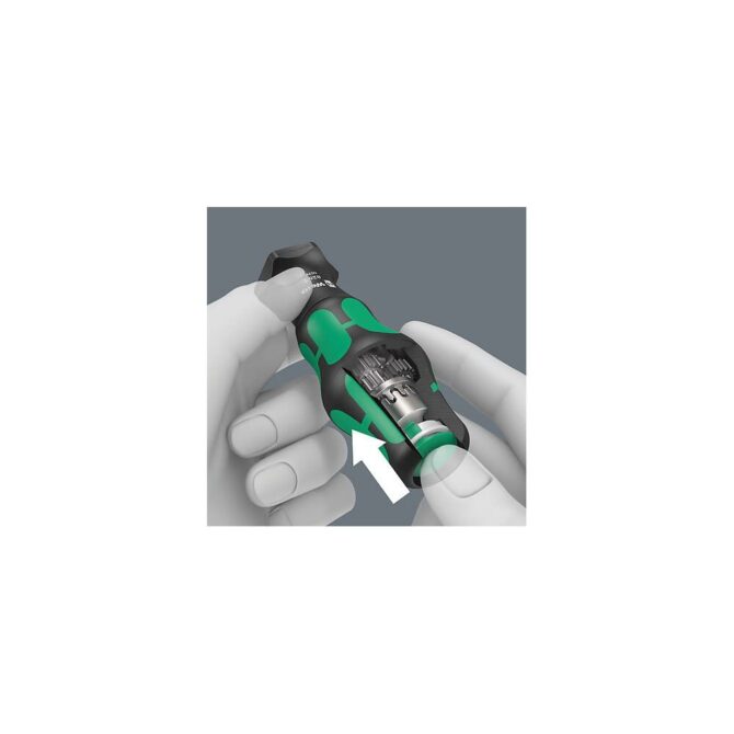 Wera 826 T Kraftform Turbo Bit-Holding Screwdriver Handle with Chuck Clearance WERA TOOLS