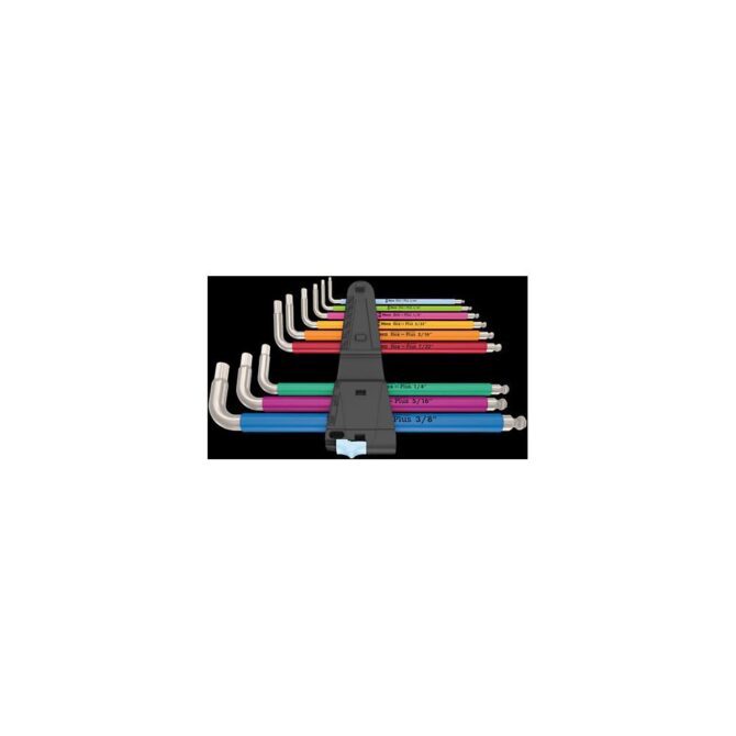 Wera 3950/9 Hex-Plus Multicolor Imperial L-Key Clearance WERA TOOLS