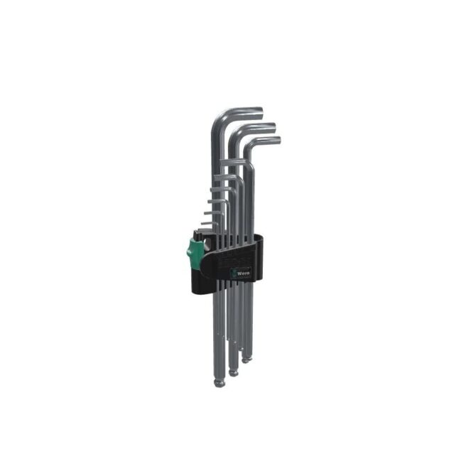 Wera Metric Chrome Plated 950/9 Hex-Plus 4 L-Key Set 9pc 30%-70% Off WERA TOOLS