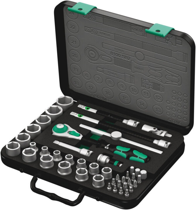 Wera 43pc 3/8″ Drive 8100 SB 2 Zyklop Speed Ratchet Set New Models WERA TOOLS