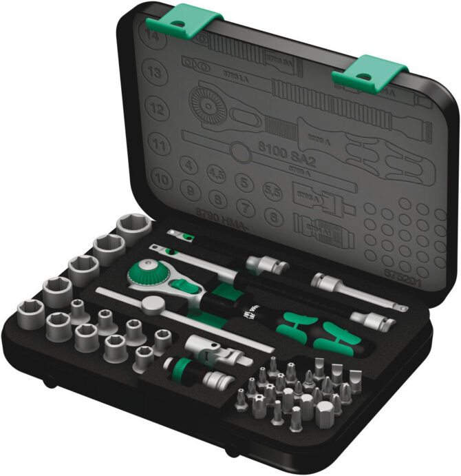 Wera 42pc 1/4″ Drive 8100 SA 2 Zyklop Speed Ratchet Set New WERA TOOLS