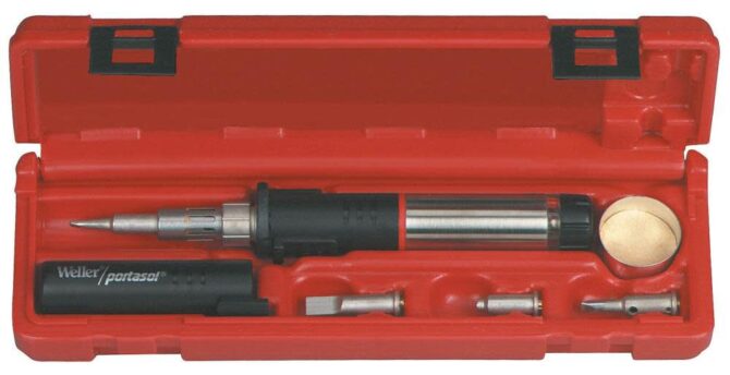 Portasol Soldering Iron Kit, Self-Igniting, Butane, Cordless Absolute Quality WELLER