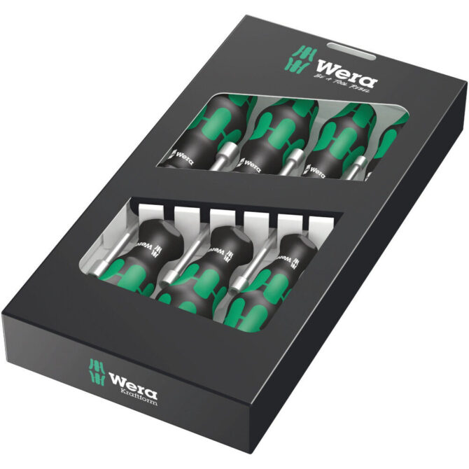 Wera 395 HOLO/7 SW 3/16 1/2″ Nutdriver Set 6pc Online Store WERA TOOLS