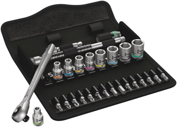 Wera 28pc 1/4″ Drive 8100 SA 7 Zyklop Metal Ratchet Set Unique Style WERA TOOLS