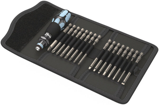 Wera Kraftform Kompakt 60 Imperial Screwdriver with Bits 17pc Glamor Model WERA TOOLS