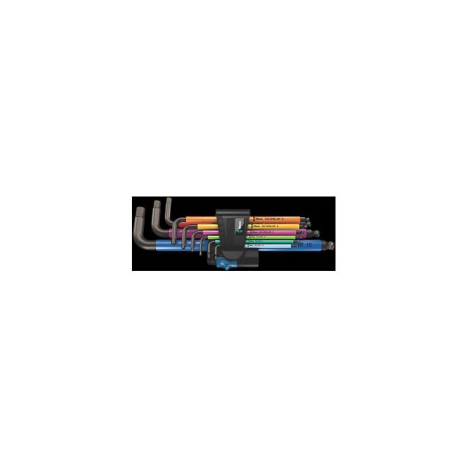 Wera Metric BlackLaser 950/9 Hex-Plus Multicolor HF 1 L-Key Set Absolute Quality WERA TOOLS