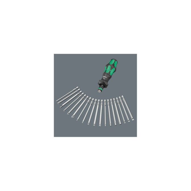 Wera 826 T Kraftform Turbo Bit-Holding Screwdriver Handle with Chuck Clearance WERA TOOLS